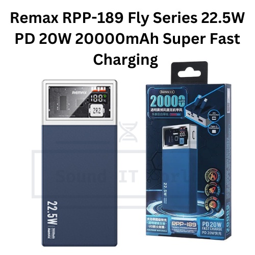 Remax RPP-189 Fly Series 22.5W PD 20W 20000mAh Super Fast Charging ...
