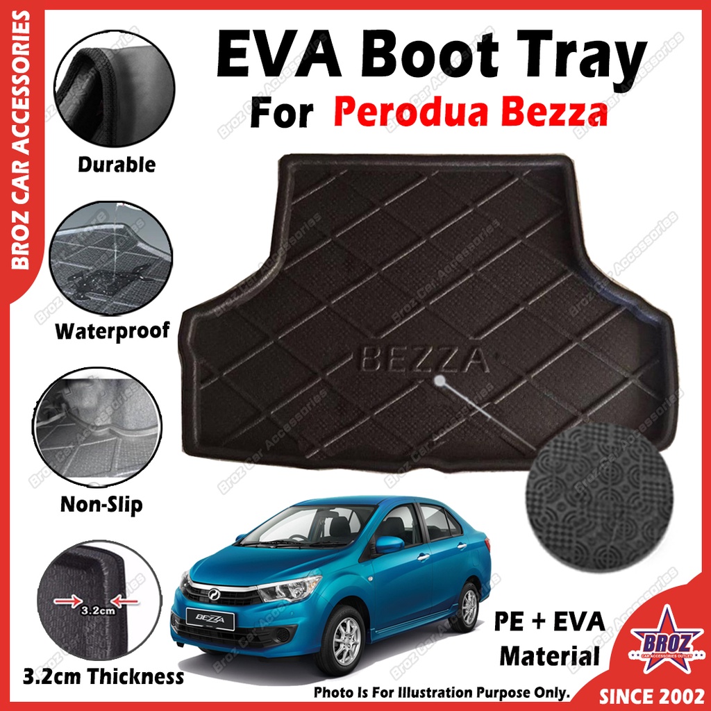 For Perodua Bezza EVA Copolymer Car Boot Tray Trunk Tray Luggage Cargo