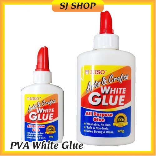 PVA White Glue 50g 125g Niso White Latex Glue Art & Craft All Multi