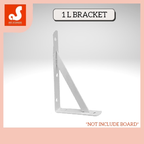 Penyokong Rak Besi Kuat Bentuk L White Coat Wall Shelf Shelving L ...