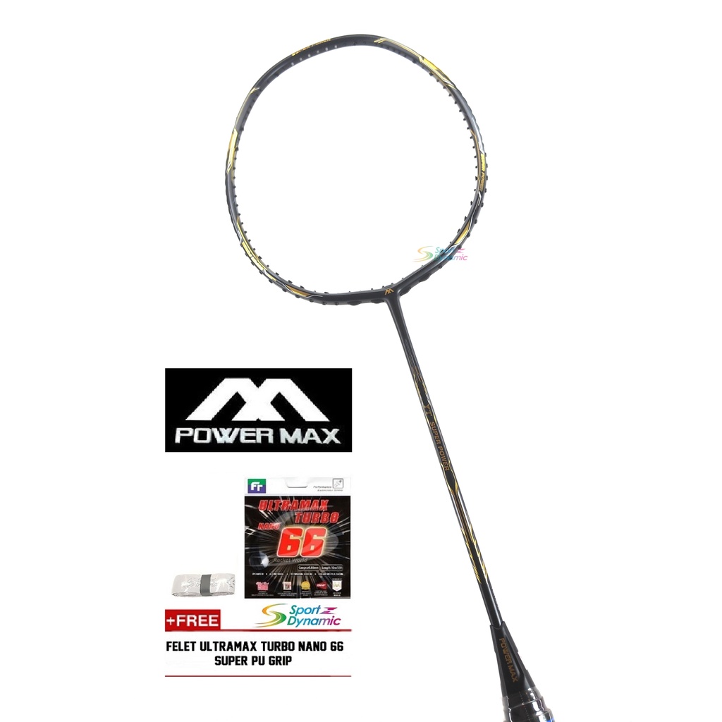 POWER MAX YT SUPER POWER BADMINTON RACKET (FREE ORIGINAL FELET ULTRAMAX ...