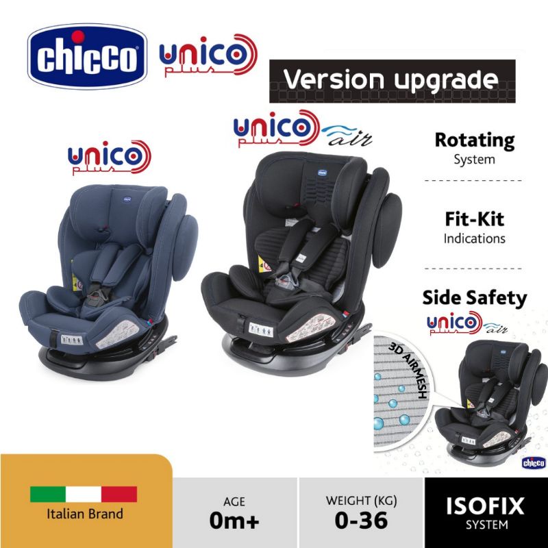💖100 Official Chicco Brand💖Original Chicco Unico Plus 360 Spin IsoFix