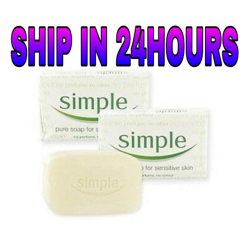 [SPAYLATER] 💯 ORIGINAL SIMPLE PURE SOAP FOR SENSITIVE SKIN 125G 🇬🇧
