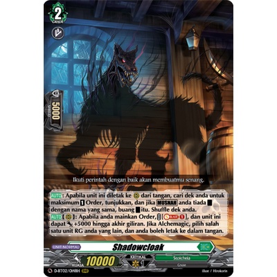 Cardfight Vanguard D-BT02/014BH Shadowcloak Stoicheia RRR (Bahasa ...