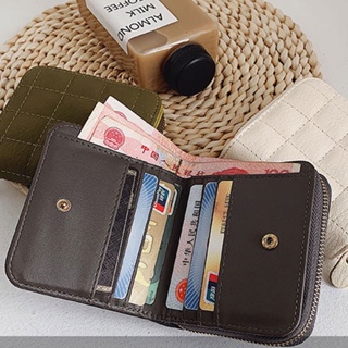 Fashion Women PU Leather Coin Purse Lovely Round Zipper Short Small Wallet  Japanese Korean Style Key Card Bag Headset Bags - AliExpress