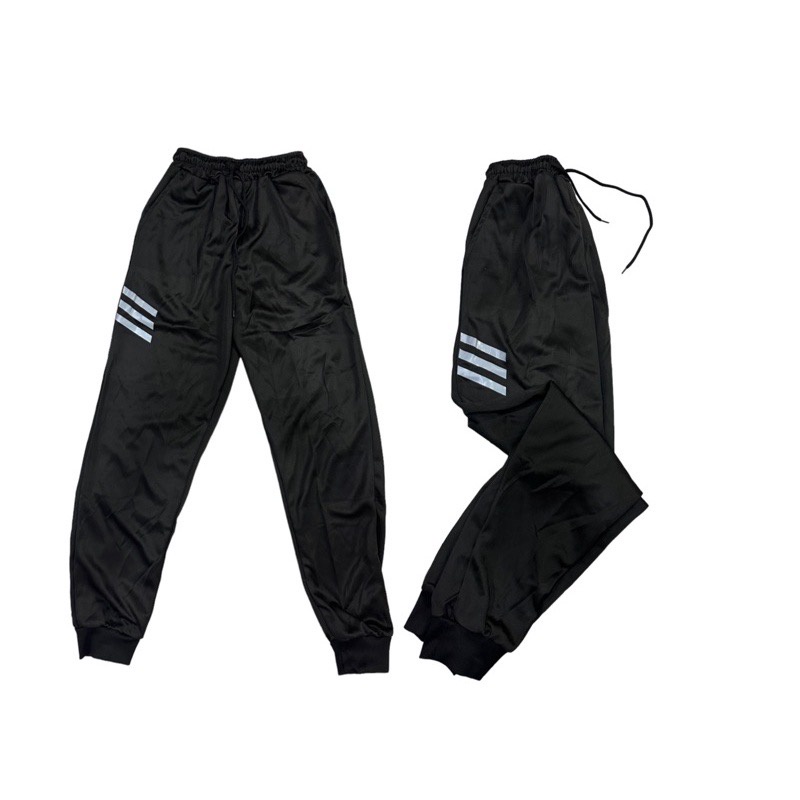 (CKXpress) Unisex Pants Mesh Ice Silk Pant Black Long Pant Casual Long