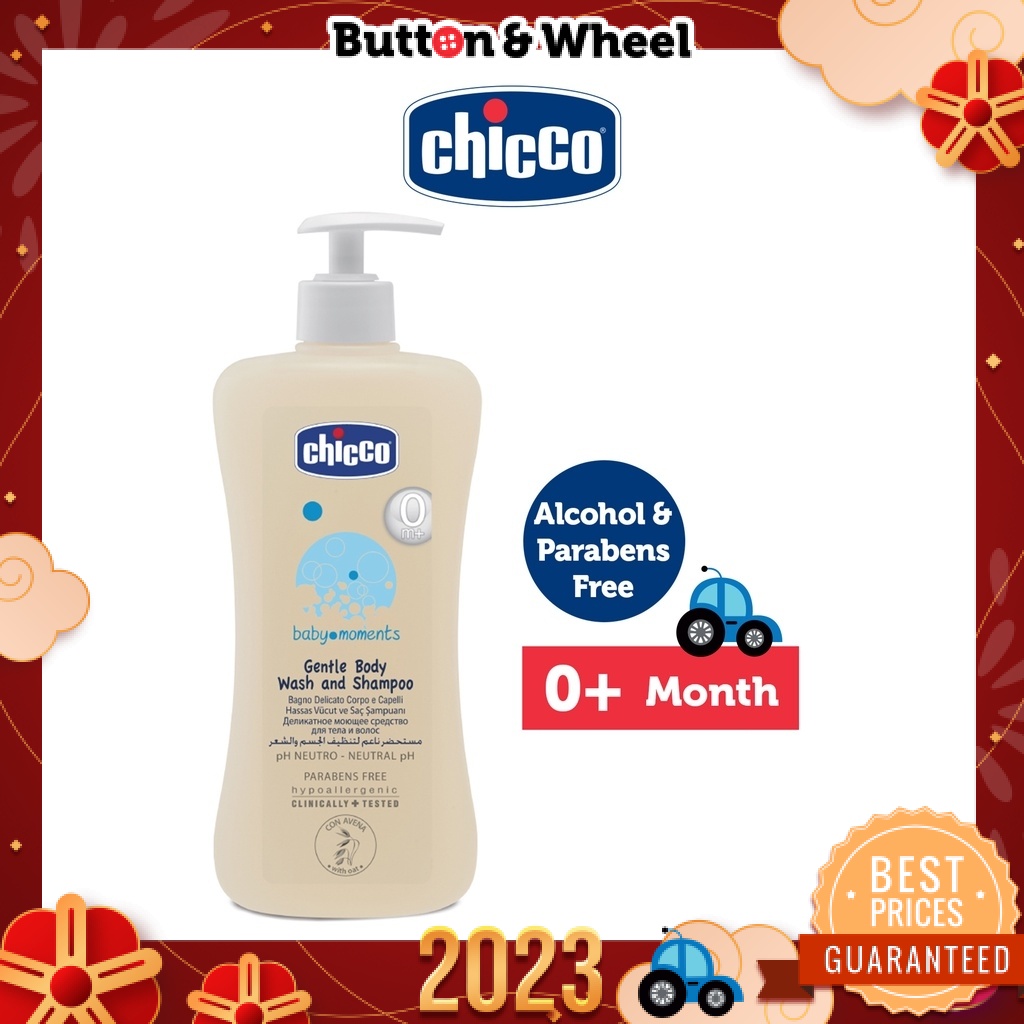 Chicco Baby Moments Gentle Body Wash & Shampoo 500ml Shopee Malaysia