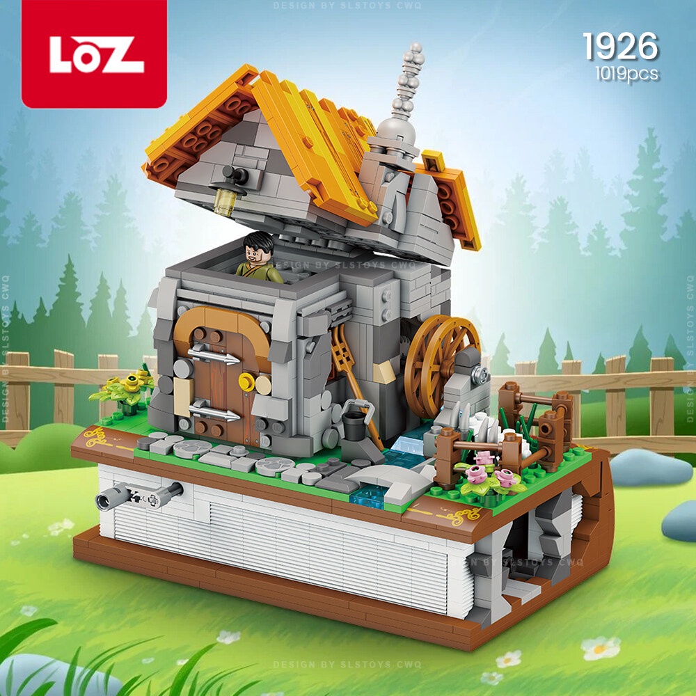 LOZ IDEAS Mini Block 1926 Village Farm House Keep Sheep Away From Wolf ...
