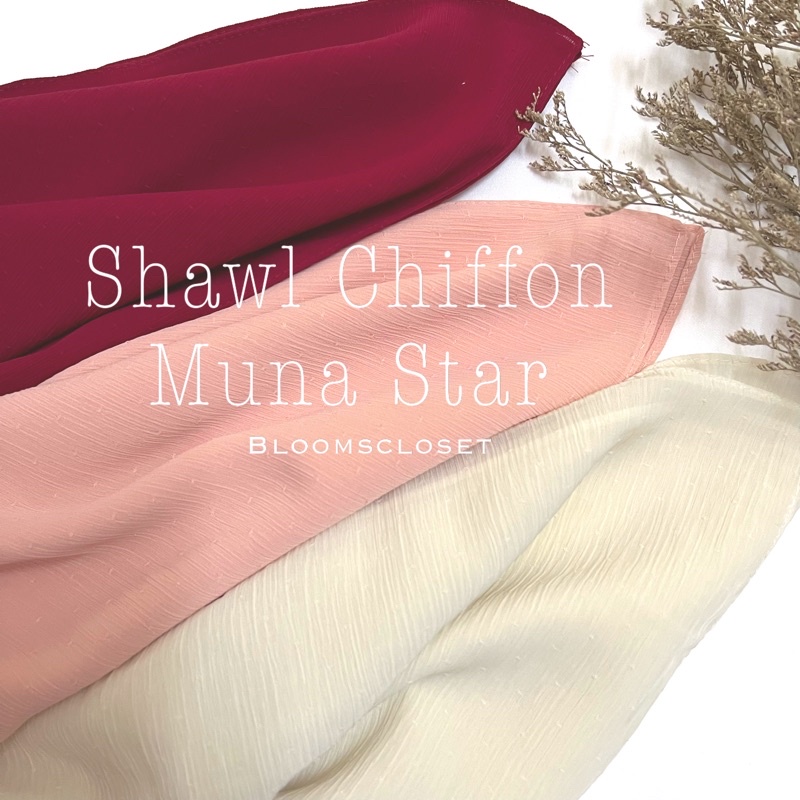SHAWL CHIFFON MUNA STAR (DOTTED) Shopee Malaysia