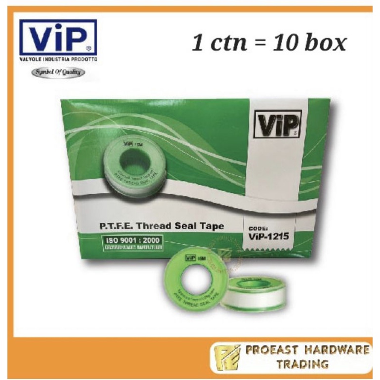 VIP 15 meter Thread Seal Tape x10 box/Plumbing Tape/White Tape(1 ctn ...