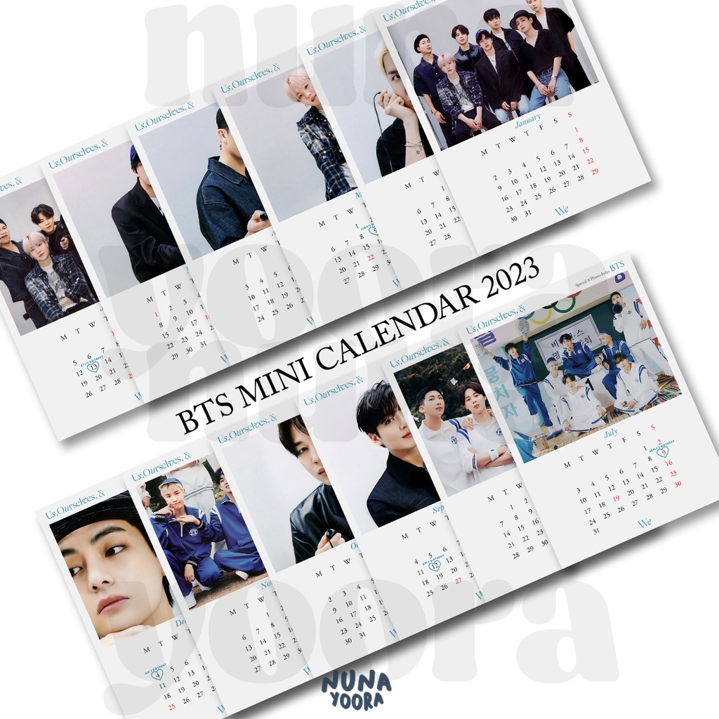 Bts AESTHETIC MINI CALENDAR 2024 kpop AESTHETIC Desk CALENDAR 2024