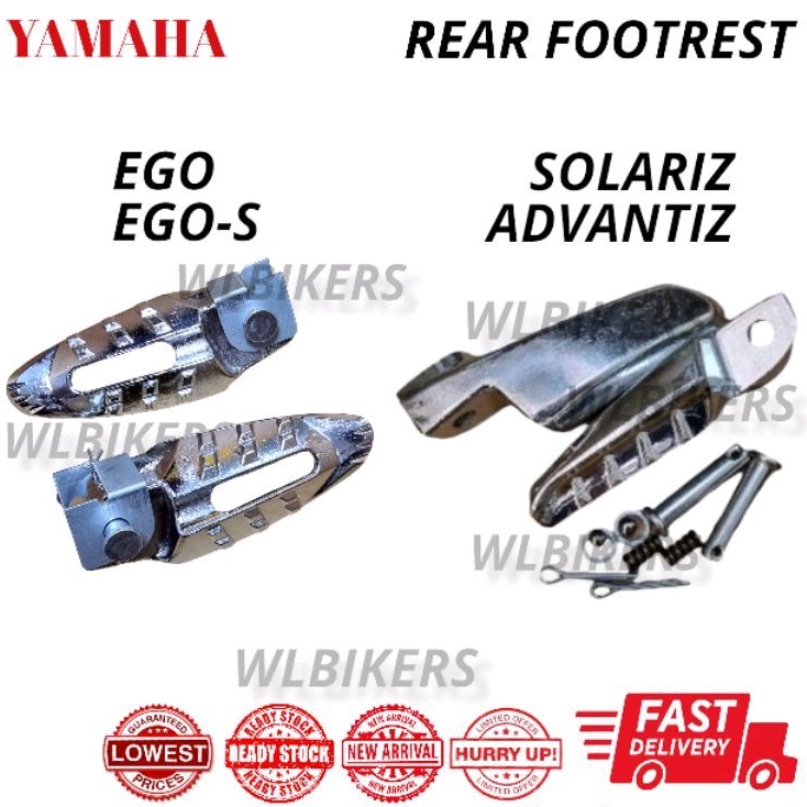 YAMAHA EGO EGO-S SOLARIZ AVANTIZ REAR FOOTREST BESI ALLOY KAKI PIJAK ...