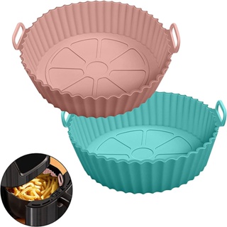 Air Fryer Silicone Basket Pot Tray Air Fryer Linerr For Air Fryer Reusable  Container Accessories Pan Baking Mold Shape Protector