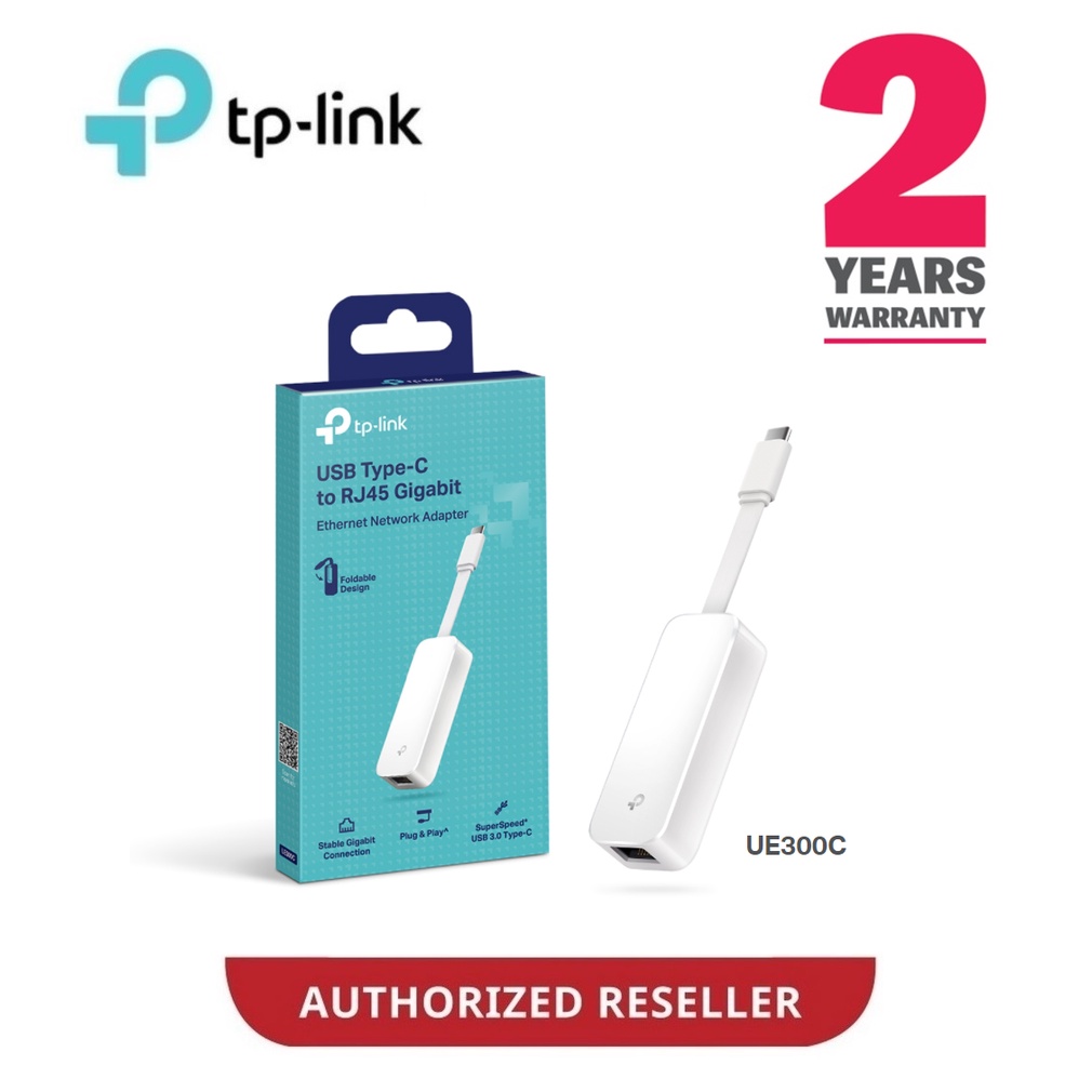 TP-Link TL-UE300C / UE300C USB Type-C to RJ45 Gigabit Ethernet Network ...