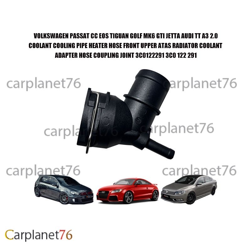 Cooling Radiator Connector Pipe For VW Passat Tiguan Jetta – 3C0 122 291 Upper