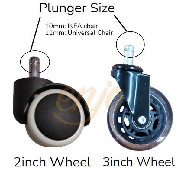 Office Chair Roller Wheel Replacement Set 50mm 75mm Heavy Duty/ Castor