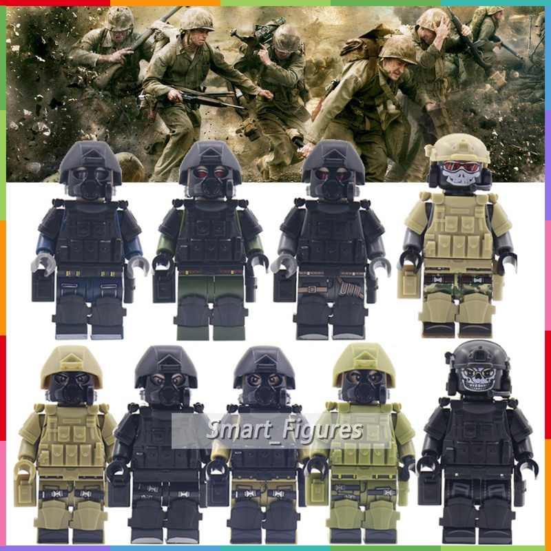 Small Particle Building Blocks Minifigures Suit Vest Backpack Belt ...