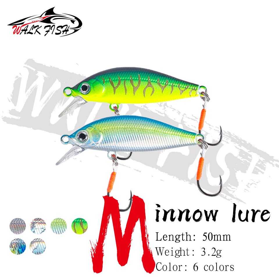 WALK FISH Japan Stream Trout Fishing Lure Peche Leurre 50mm 3.2g
