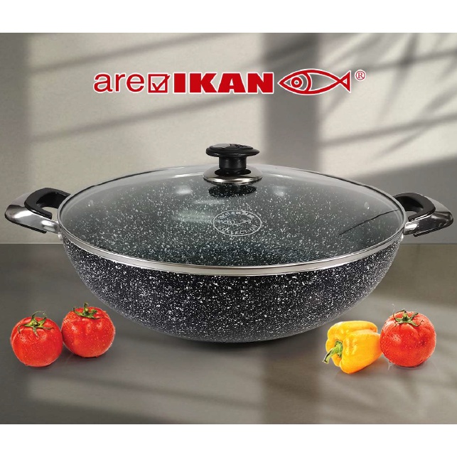 ARE IKAN INDUCTION KUALI 34CM WITH GLASS LID | Shopee Malaysia