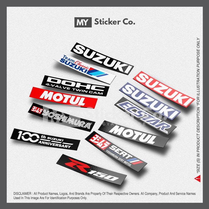 Sticker : Suzuki Raider R150 Fi Rear Mud Guard Logo Replacement ...