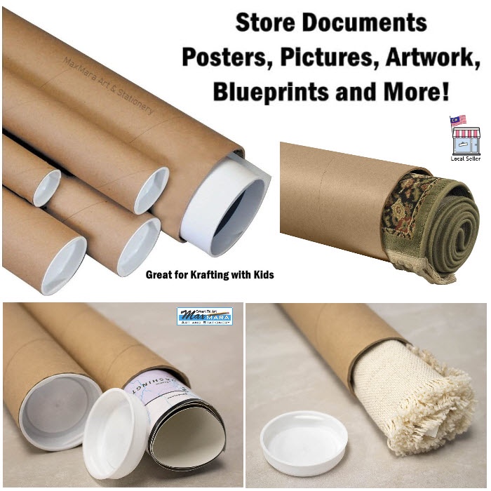 MagicWater Supply 2 Inch X 6 Inch, Mailing Tubes With Caps (2 Pack