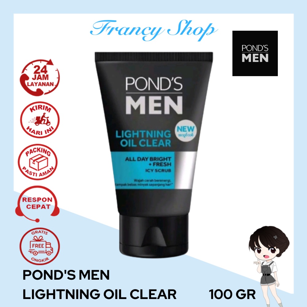 Ponds Men Bright Boost Facial Scrub/Lightning Oil Clear/Acne Solution ...