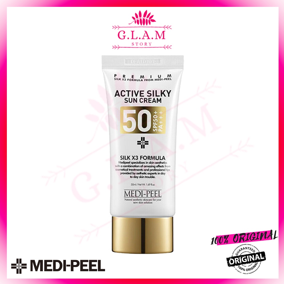 MEDIPEEL Active Silky Sun Cream SPF50+ PA+++ 50ml [GLAM] | Shopee Malaysia