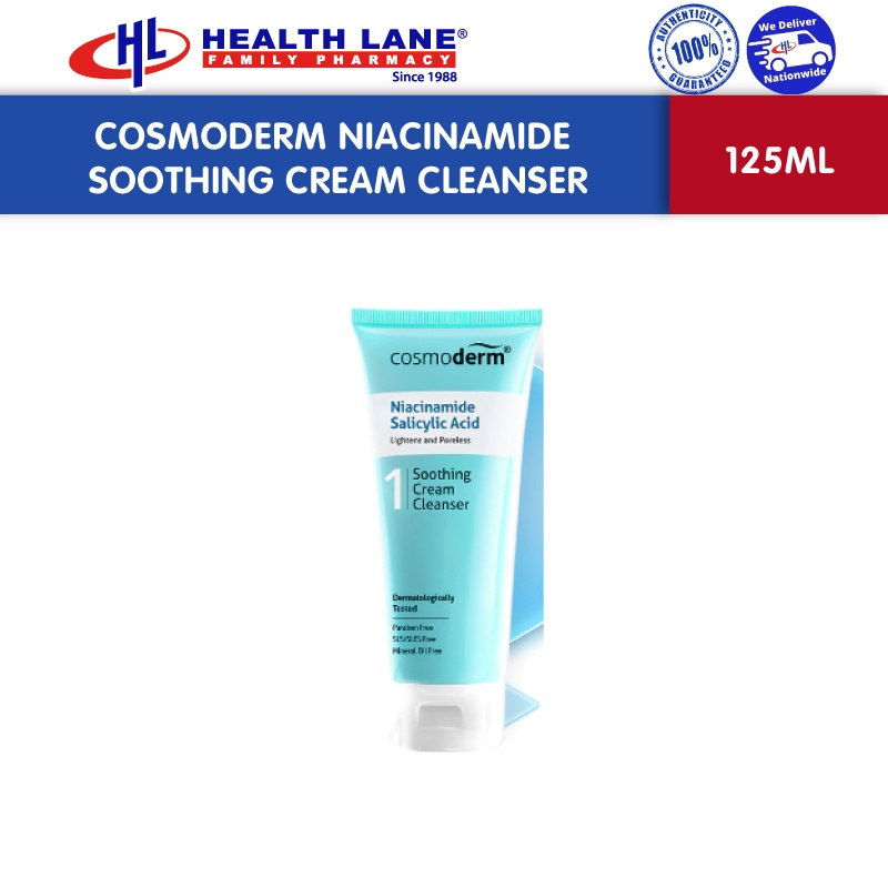 COSMODERM NIACINAMIDE SOOTHING CREAM CLEANSER (125ML) | Shopee Malaysia