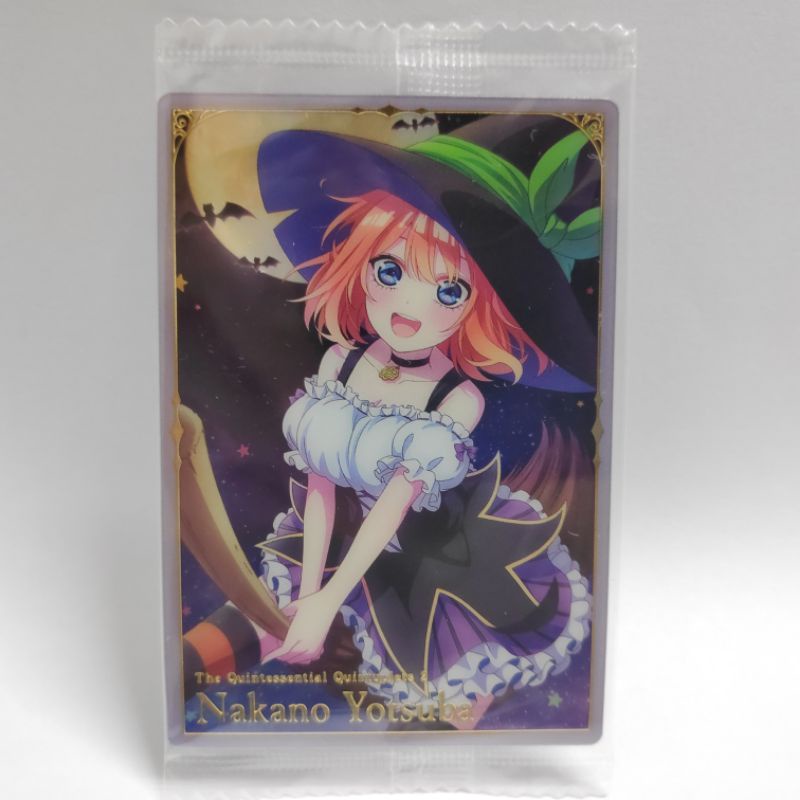 Bandai The Quintessential Quintuplets Nakano Yotsuba Wafer Card Transparent Card Original