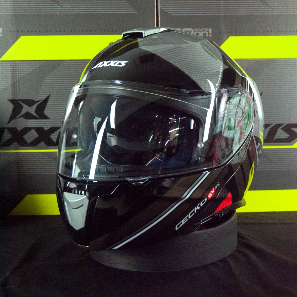 Modular Axxis Helmet Gecko Epic (B2 Gloss Gray) Helmet Axxis Modular ...