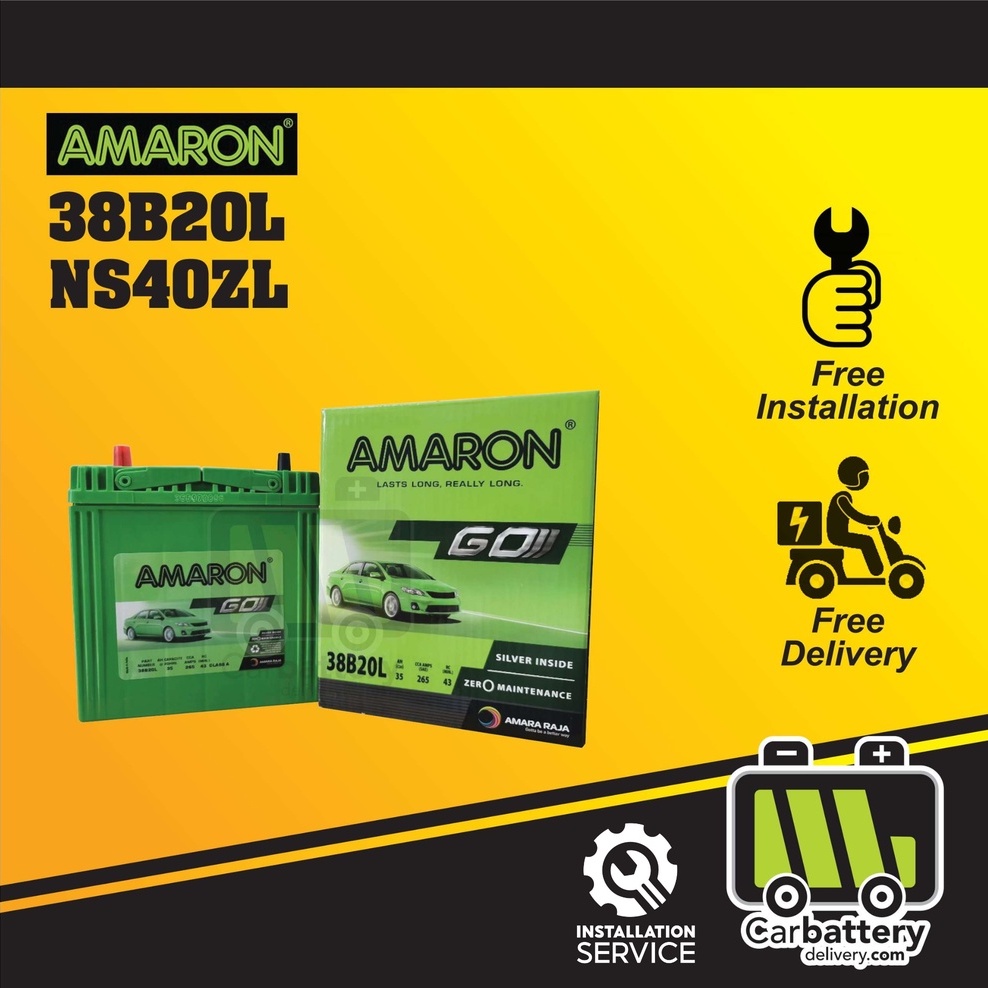 [Installation Provided] Amaron Go NS40ZL 38B20L Car Battery Kereta ...