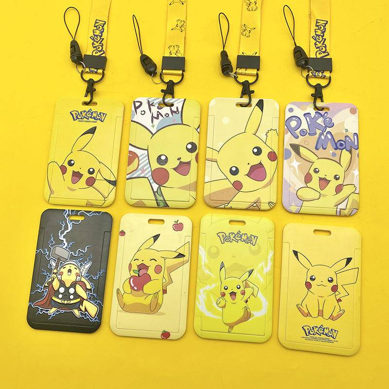 Pikachu Campus Student ID Card Cover SetBus Metro IC Canteen Meal Card ...