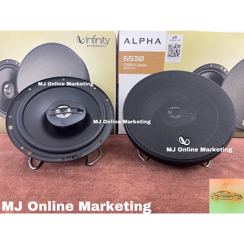 Infinity Alpha 6530 6.5 inch 3 Way Coaxial Car Speaker With Grille*100 ...