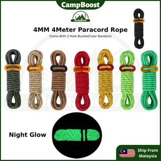 COM-FOUR® 8x guy ropes, each 4m for camping, reflective in green - tent  cord with aluminum buckle - tension cord - camping cord - rope tensioner 