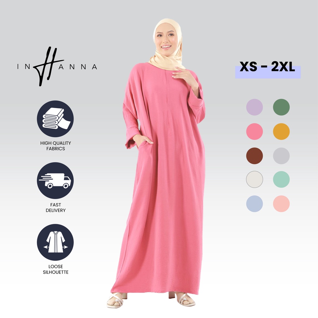 INHANNA Uzma Lounge Kaftan | Shopee Malaysia