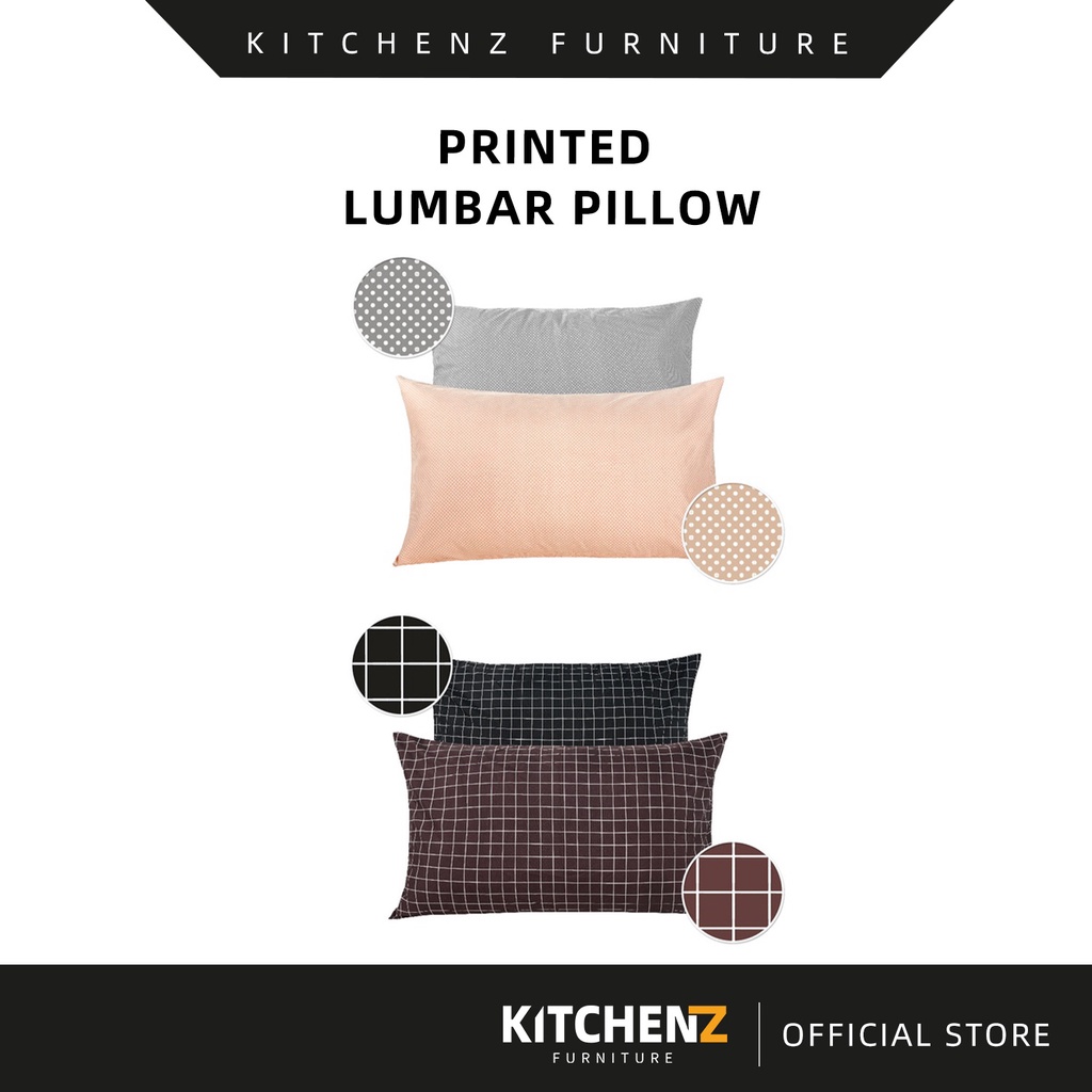 Kun Sabah Printed Design Series Lumbar Back Supportive Pillow / Office