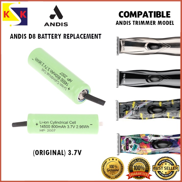 ANDIS D8 SLIMLINE PRO LI BATTERY 14500 (ORIGINAL) | Shopee Malaysia
