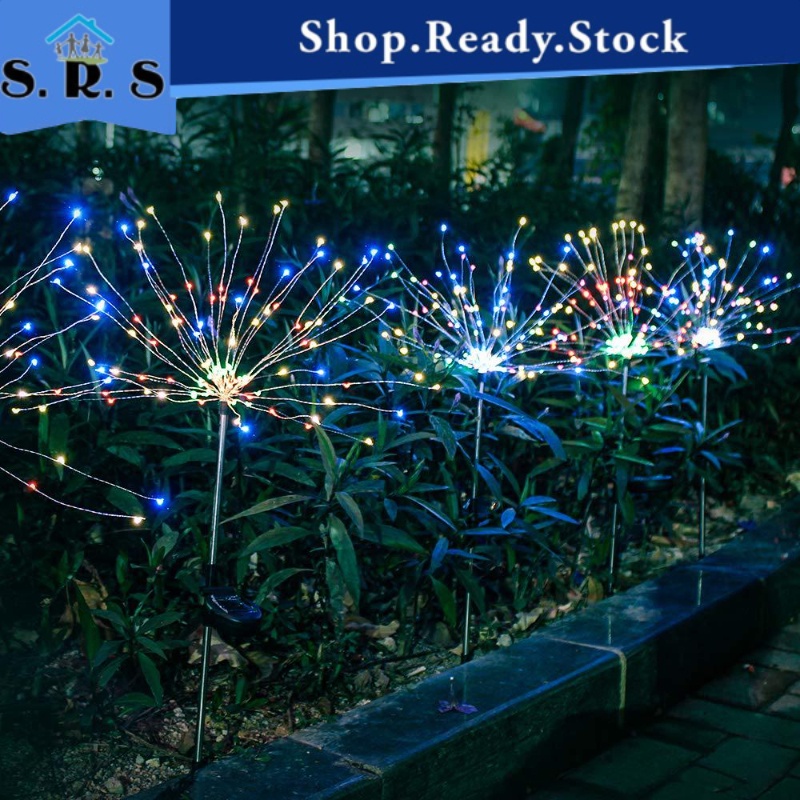 SRS_ Night Sensor 90 / 120 / 150 Solar LED Firework Flower Lantern ...