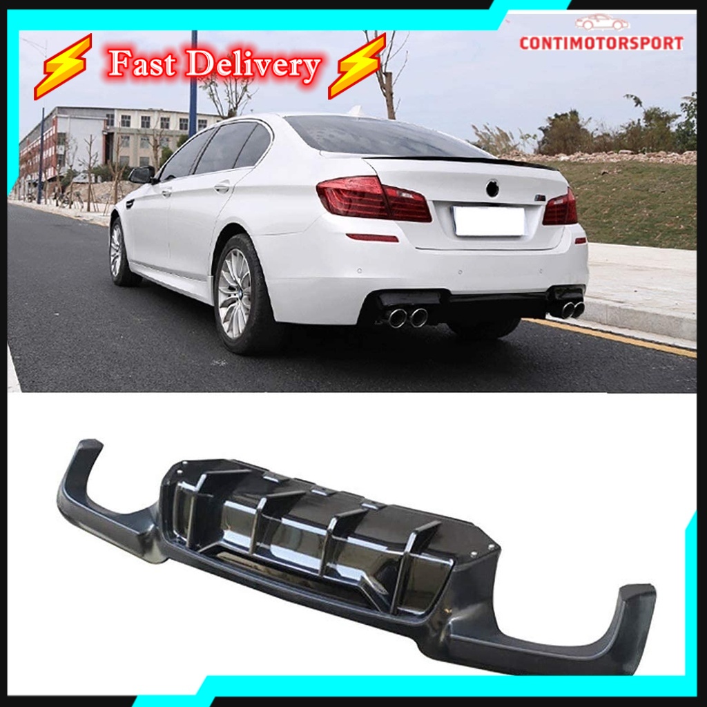 5 SERIES F10 M5&M PERFORMANCE SC BMW REAR DIFFUSER LIP (4EXHAUST 2HOLE ...