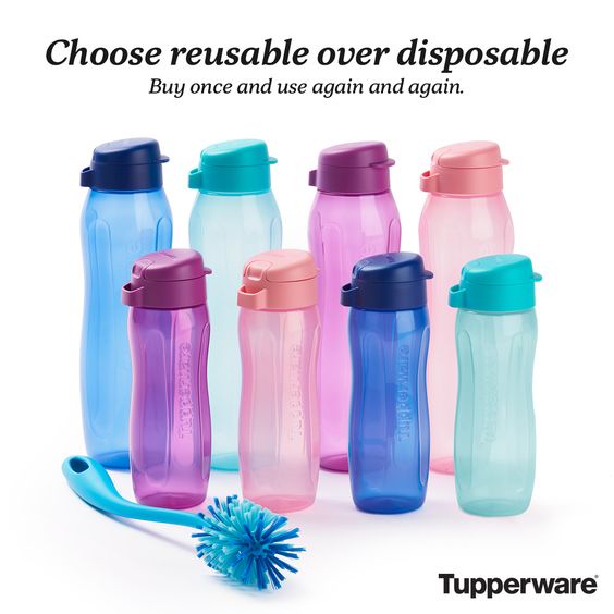 Tupperware Slim Eco Bottle 1L/750ml/500ml/310ml(1 pc) | Shopee Malaysia