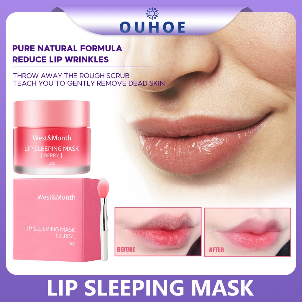 584West&Month balm sleeping mask lips lightening cream lip scrub Dark