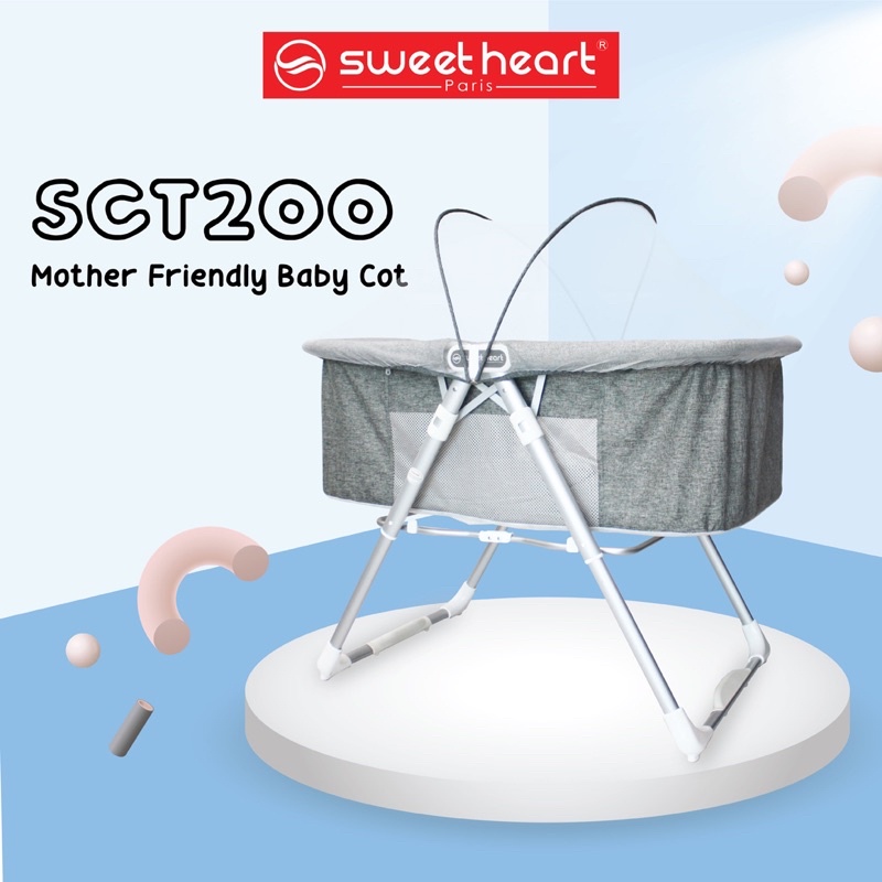 SWEET HEART PARIS FOLDABLE BABY BED COT ROCKER Shopee Malaysia