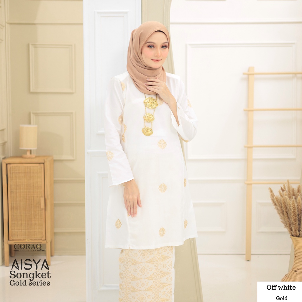 Baju Kurung Pahang Songket Tenun Bunga Tabur Size S Xxl Shopee Malaysia