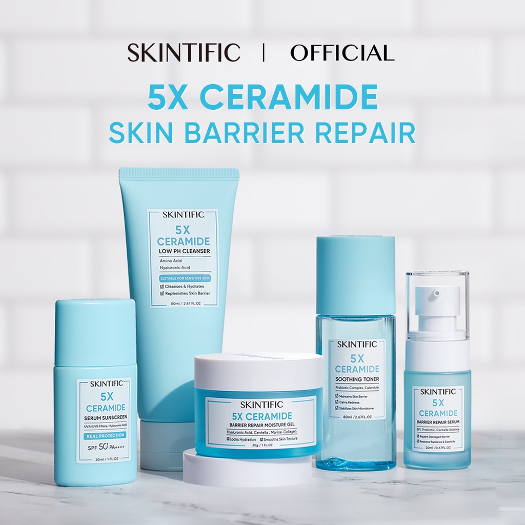 SKINTIFIC - 5X Ceramide Set /5X Ceramide Cleanser/5X Moisturizer Gel ...