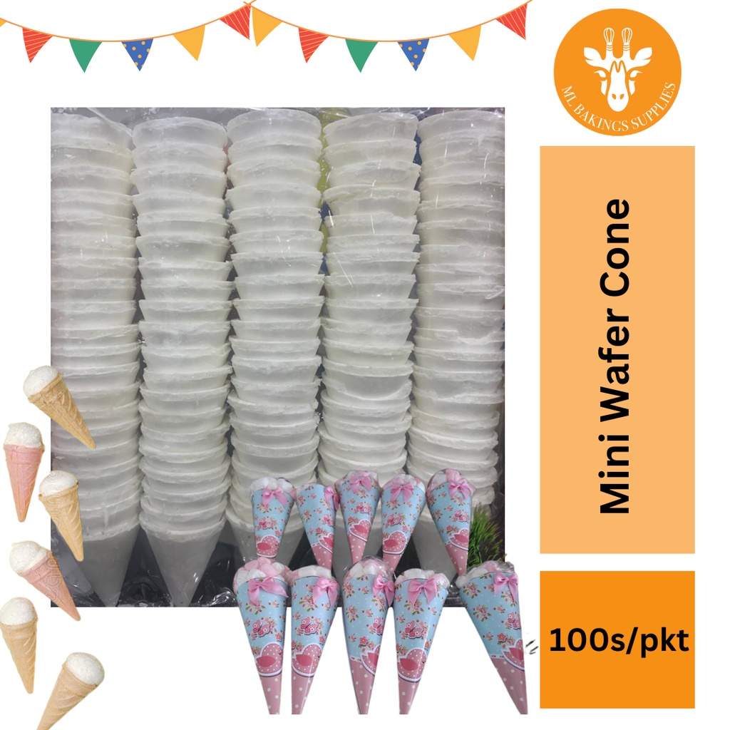 [READY STOCK] WAFER CONES 100PCS | WAFER KON | GIFT GOODIES | Shopee ...