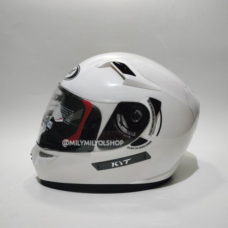 Helmet KYT K2 RIDER SOLID WHITE DOUBLE VISOR I Helmet KYT FULLFACE