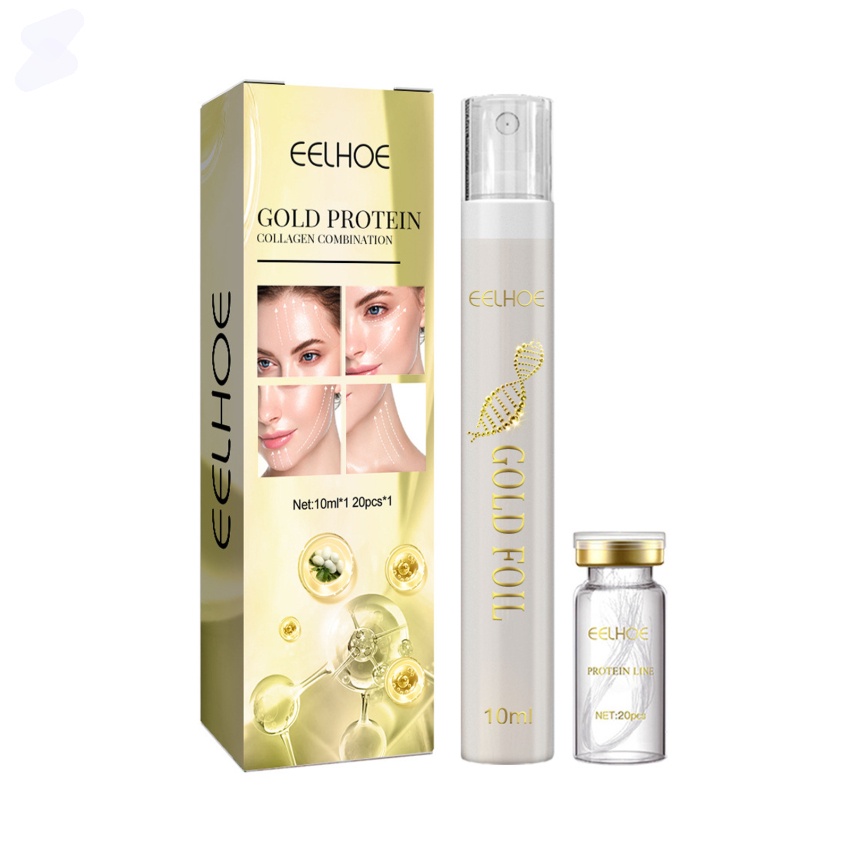 Gold Protein Peptide Essence Set Collagen Line Gold Essence Liquid ...