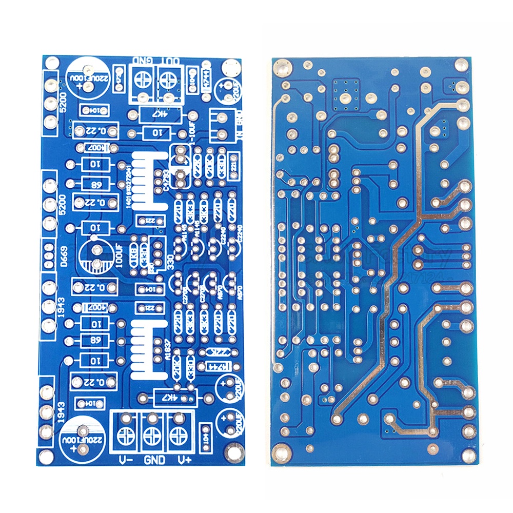 PCB Board 1943+5200 Mono Power Amplifier Board For Audiophile DIY 200W