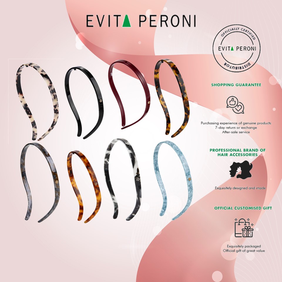 EVITA PERONI, Le Chic Caroline Acetate Headband, Comfort Hair Band, Design for Glasses Wearer