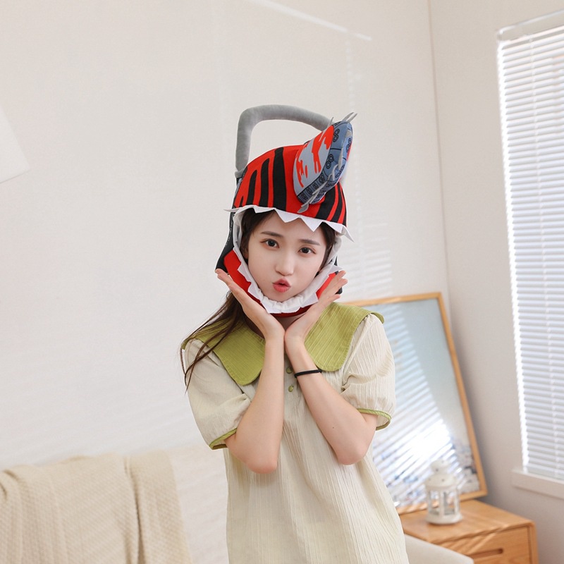 Anime Chainsaw Man Pochita Cosplay Plush Headgear Toy Stuffed Soft Warm